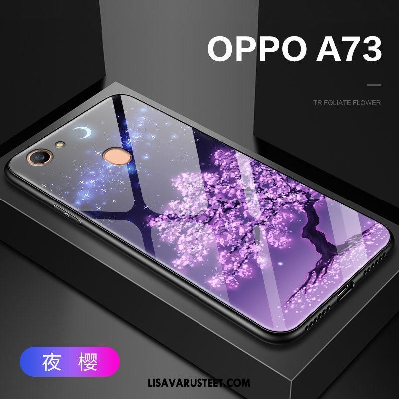 Oppo A73 Kuoret Punainen Ohut Kotelo Ultra Lasi Myynti