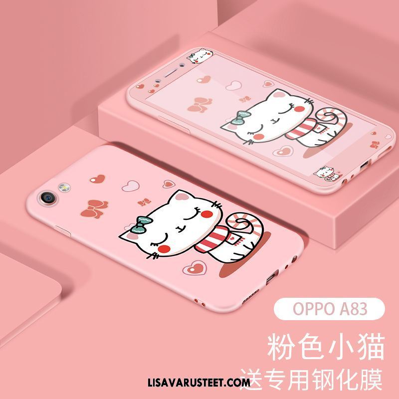 Oppo A83 Kuoret Kohokuviointi Karkaisu Puhelimen Vihreä Trendi Kuori Halpa