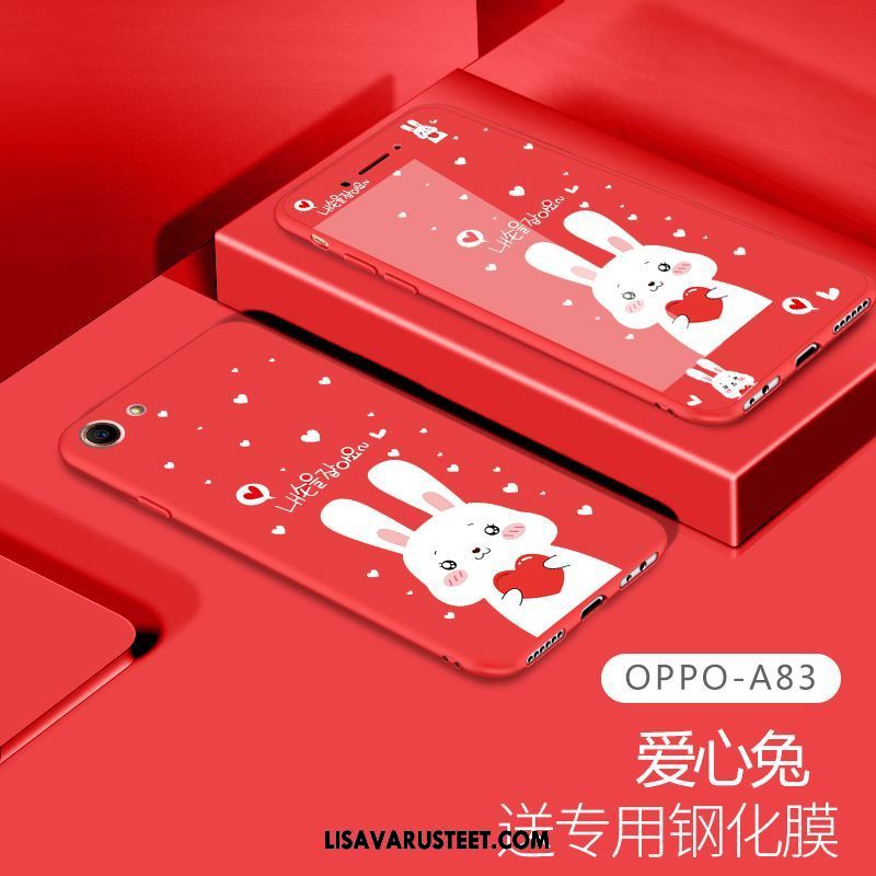 Oppo A83 Kuoret Kotelo Silikoni Karkaisu Lasi Murtumaton Osta