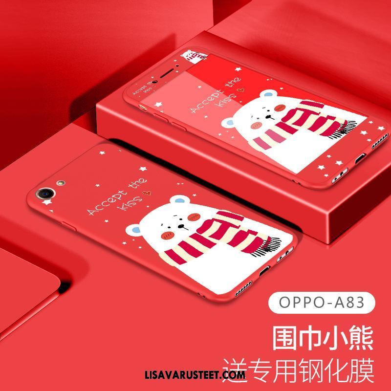 Oppo A83 Kuoret Kotelo Silikoni Karkaisu Lasi Murtumaton Osta