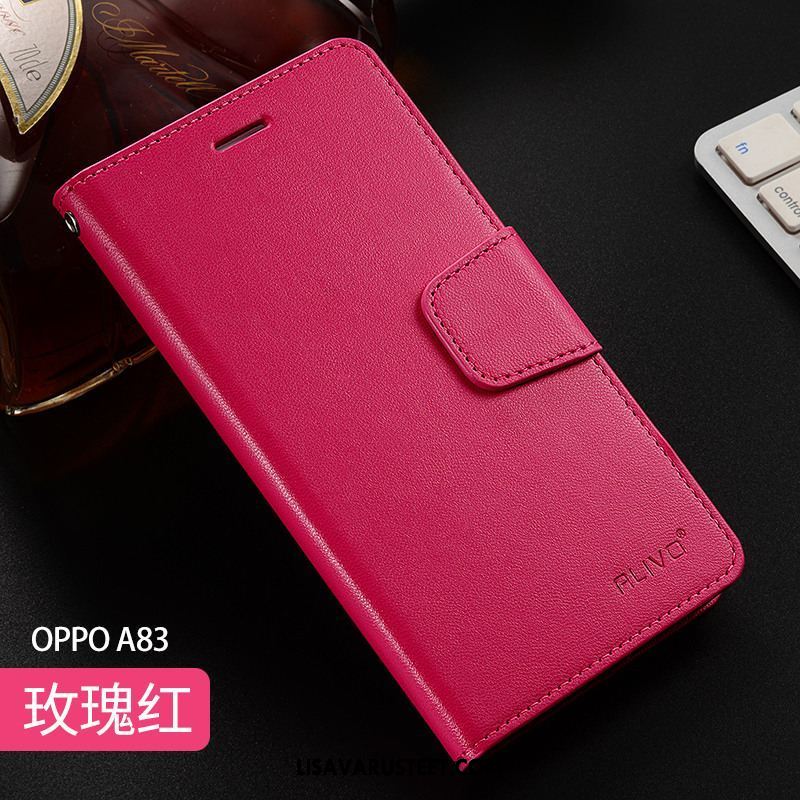 Oppo A83 Kuoret Kuori Suojaus Puhelimen Nahkakotelo Punainen Kauppa