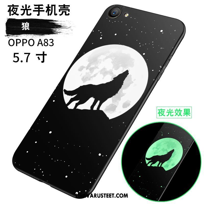 Oppo A83 Kuoret Persoonallisuus Kuori Musta Murtumaton Pehmeä Neste Verkossa