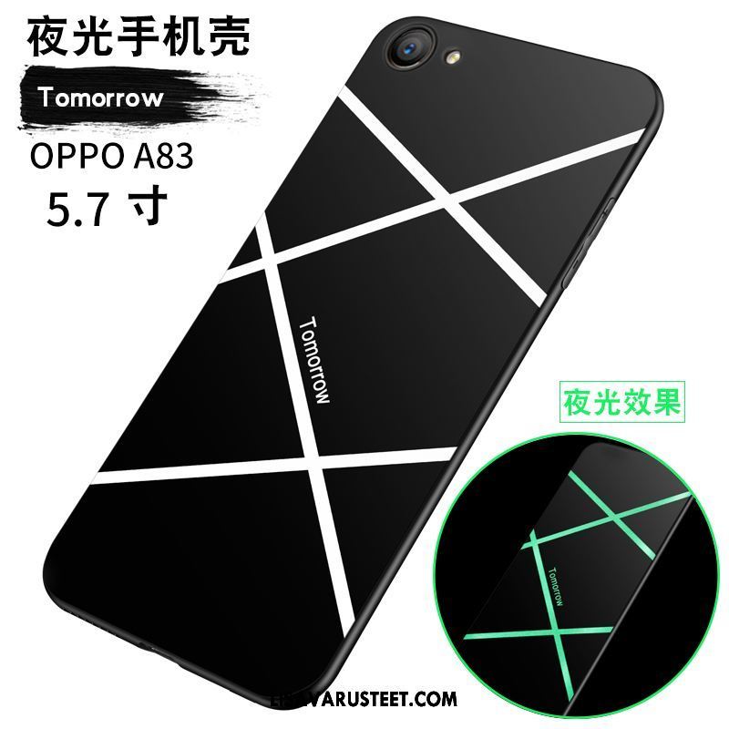 Oppo A83 Kuoret Persoonallisuus Kuori Musta Murtumaton Pehmeä Neste Verkossa