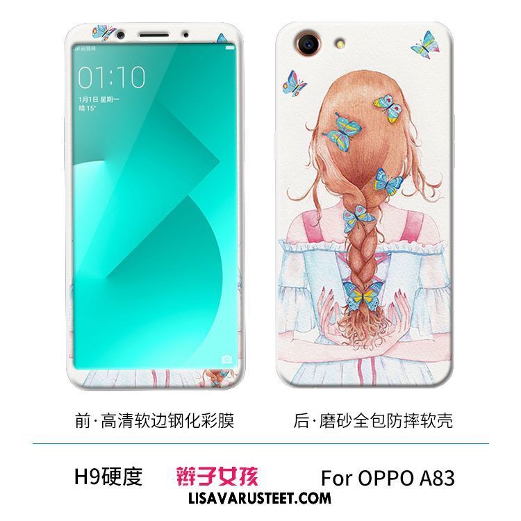 Oppo A83 Kuoret Valkoinen Pehmeä Neste Silikoni Kuori Puhelimen Tarjous