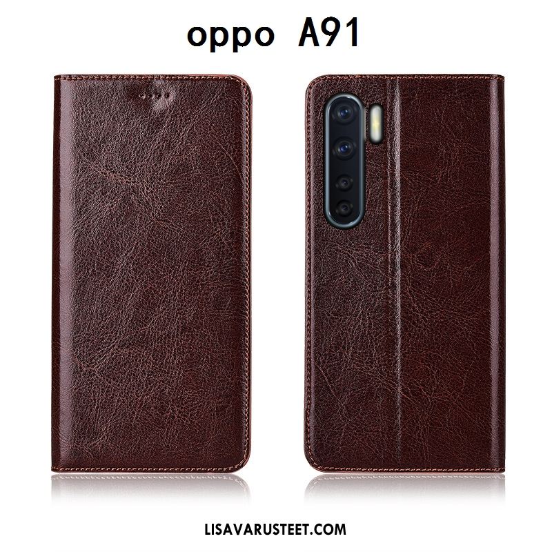 Oppo A91 Kuoret Nuoret All Inclusive Kukkakuvio Murtumaton Nahkakotelo Kauppa