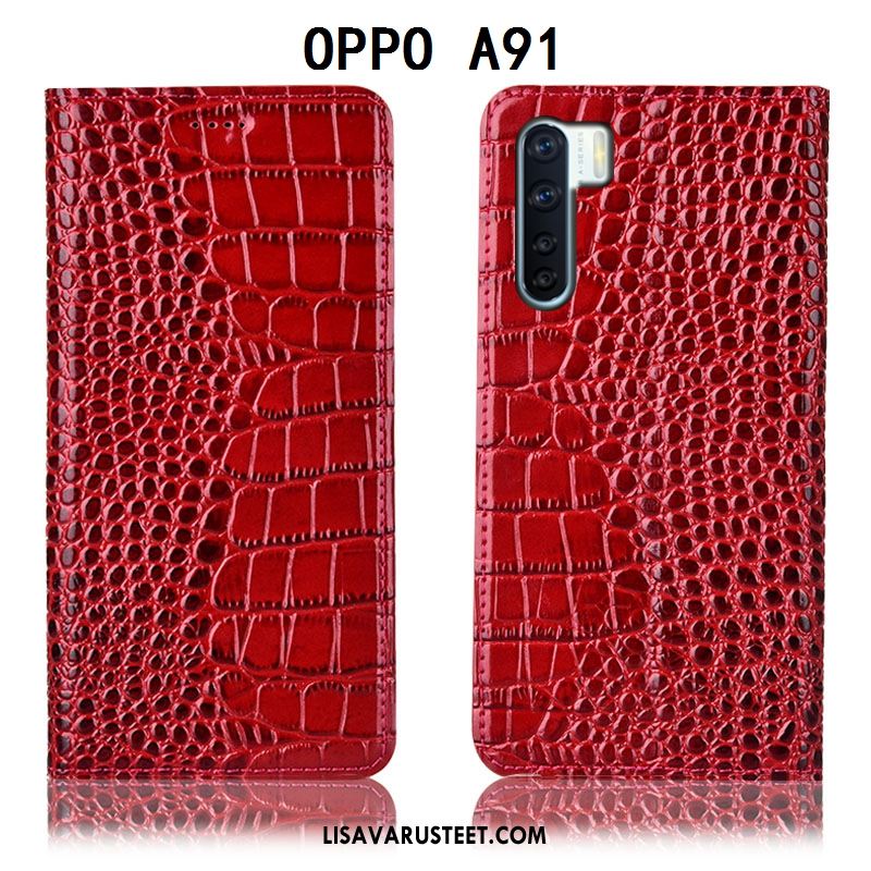 Oppo A91 Kuoret Suojaus All Inclusive Kotelo Nahkakotelo Puhelimen Kuori Verkossa