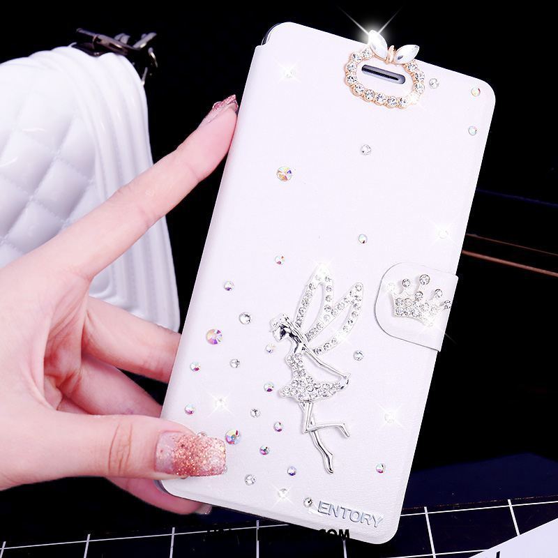 Oppo Ax5 Kuoret Punainen Puhelimen Nahkakotelo Rhinestone Inlay Kuori Verkossa