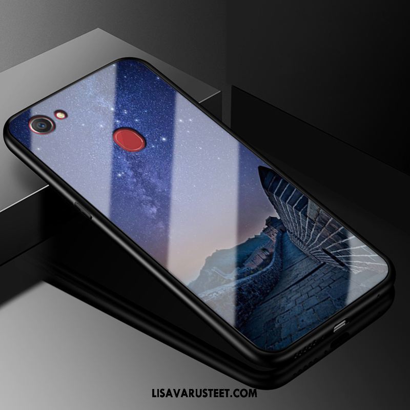 Oppo F7 Kuoret Silikoni Lasi Rakastunut Sininen Tila Myynti