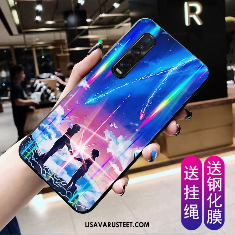 Oppo Find X2 Pro Kuoret Valkoinen Murtumaton Kova Net Red Tide-brändi Kuori Osta