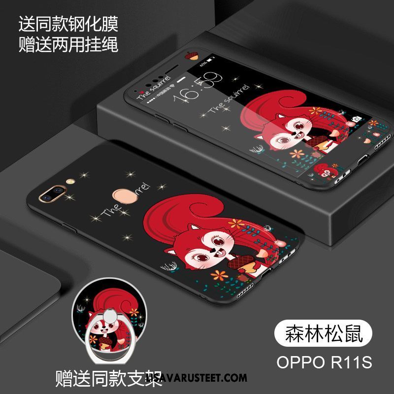 Oppo R11s Kuoret Murtumaton Puhelimen All Inclusive Musta Pehmeä Neste Kuori Halvat