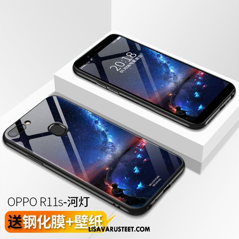 Oppo R11s Kuoret Net Red Kotelo Murtumaton Pesty Suede Kuori Verkossa