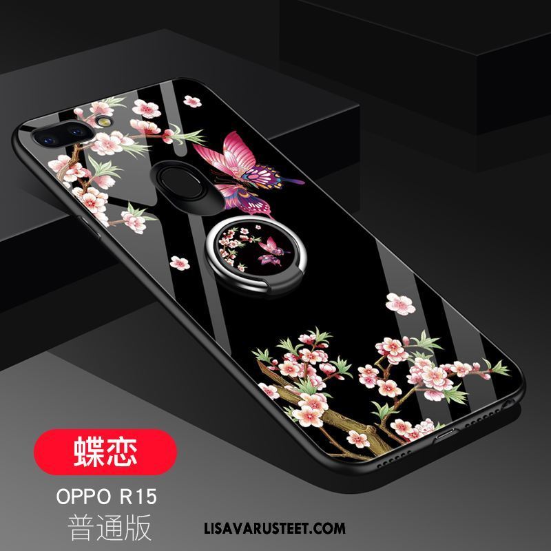 Oppo R15 Kuoret Ihana Sininen Kotelo Murtumaton Pesty Suede Kuori Halpa