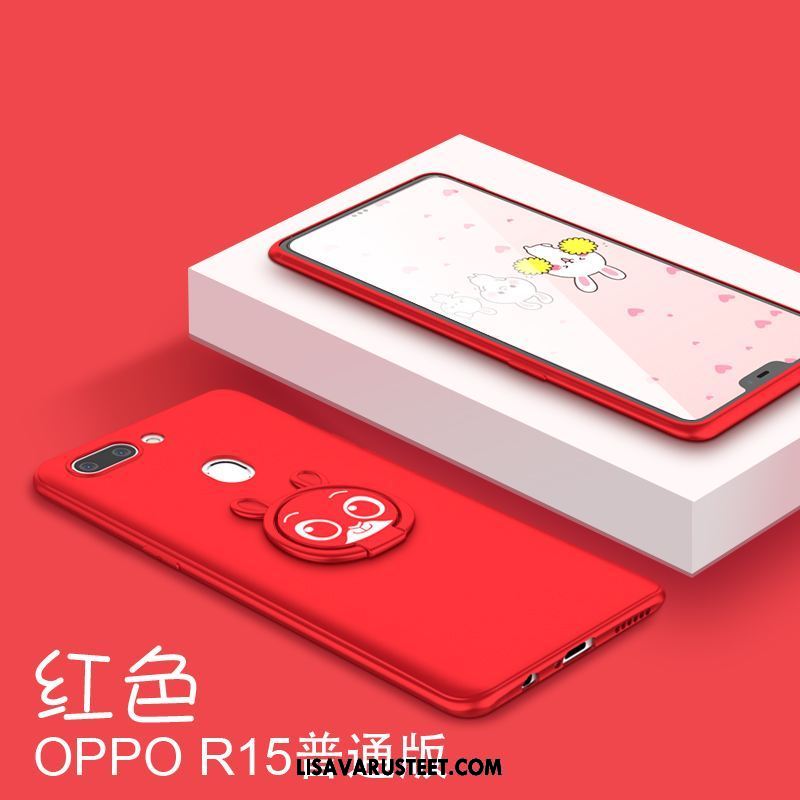 Oppo R15 Kuoret Jauhe Pesty Suede Suojaus Murtumaton Net Red Myynti