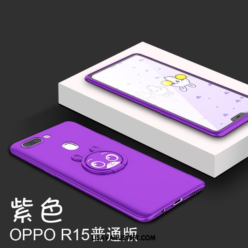 Oppo R15 Kuoret Jauhe Pesty Suede Suojaus Murtumaton Net Red Myynti