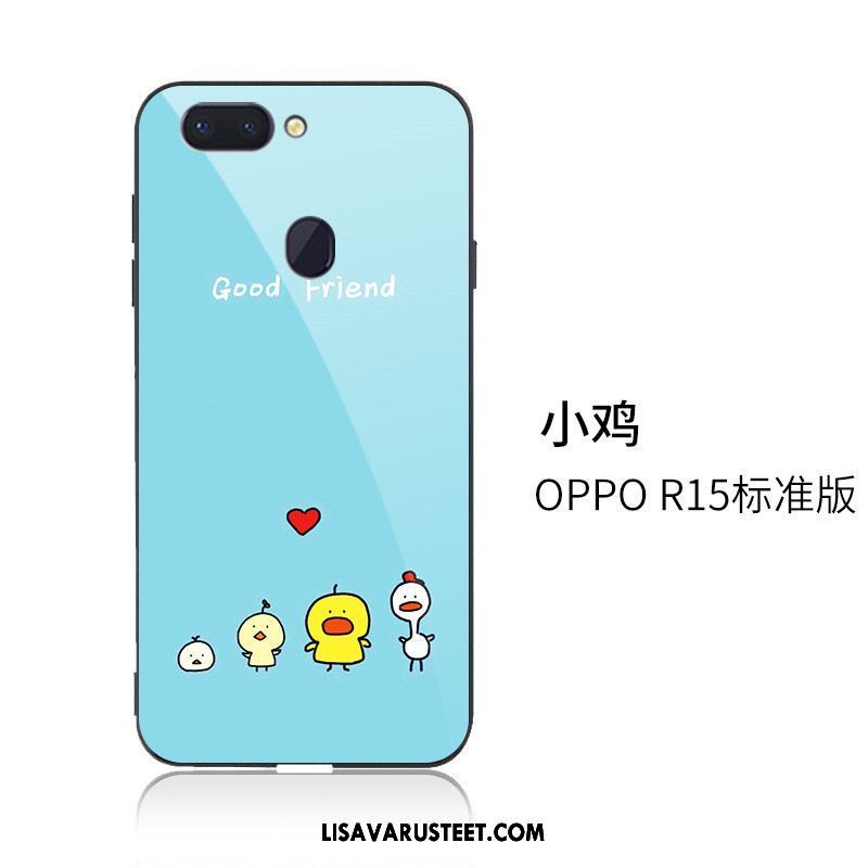 Oppo R15 Kuoret Lasi Sininen Sarjakuva All Inclusive Kuori Verkossa