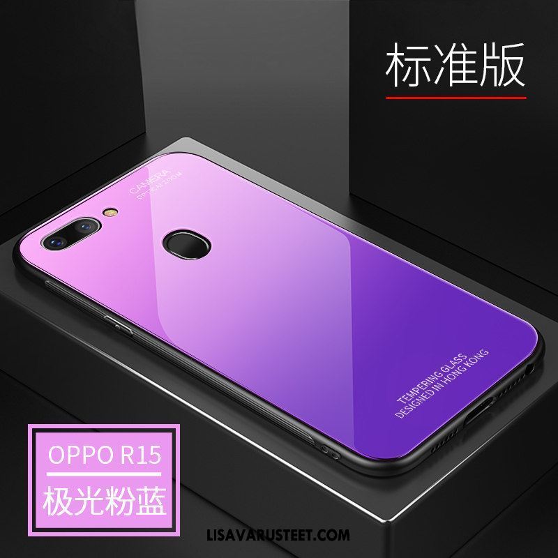 Oppo R15 Kuoret Murtumaton Violetti Persoonallisuus All Inclusive Lasi Kuori Myynti