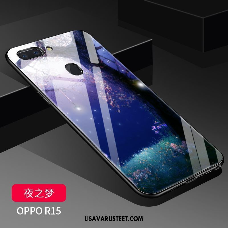 Oppo R15 Kuoret Persoonallisuus Silikoni Suojaus Murtumaton Pesty Suede Halvat