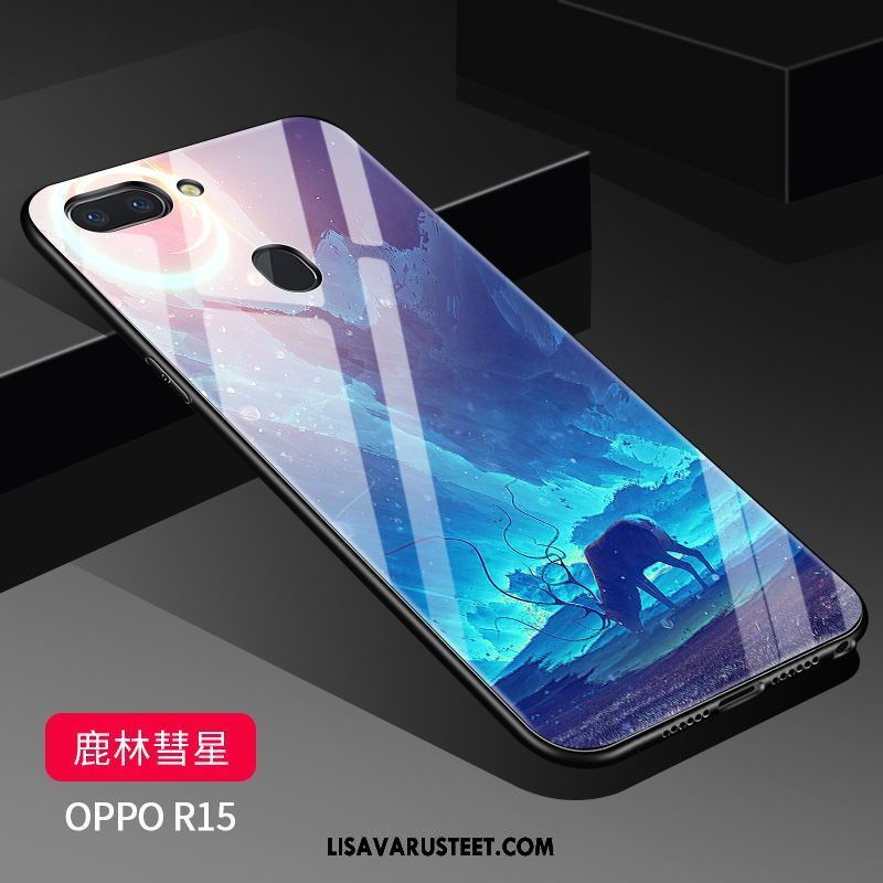 Oppo R15 Kuoret Persoonallisuus Silikoni Suojaus Murtumaton Pesty Suede Halvat