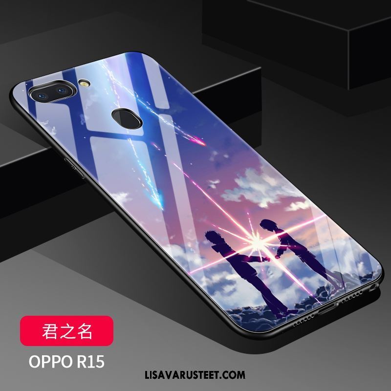 Oppo R15 Kuoret Persoonallisuus Silikoni Suojaus Murtumaton Pesty Suede Halvat