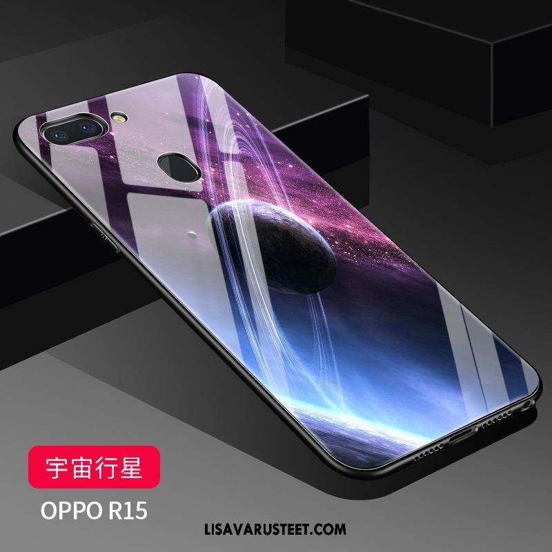 Oppo R15 Kuoret Persoonallisuus Silikoni Suojaus Murtumaton Pesty Suede Halvat