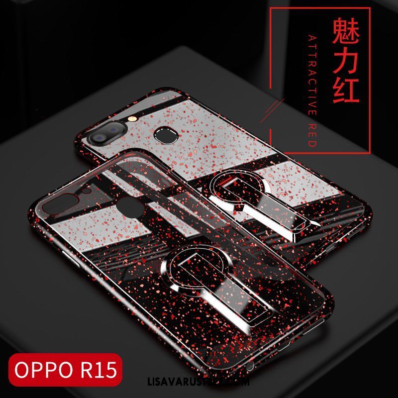 Oppo R15 Kuoret Silikoni Läpinäkyvä Suojaus Net Red Yksinkertainen Verkossa