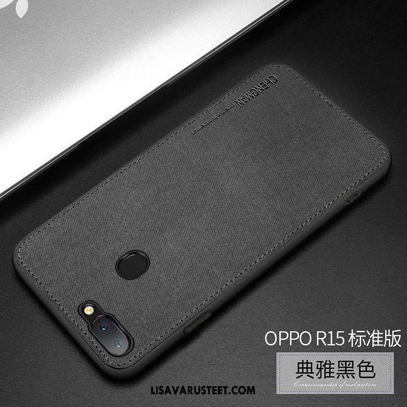 Oppo R15 Kuoret Tuki Kotelo Tähti Pesty Suede Uusi Netistä