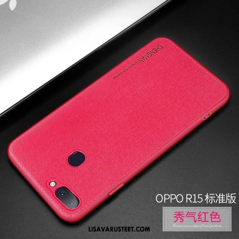 Oppo R15 Kuoret Tuki Kotelo Tähti Pesty Suede Uusi Netistä