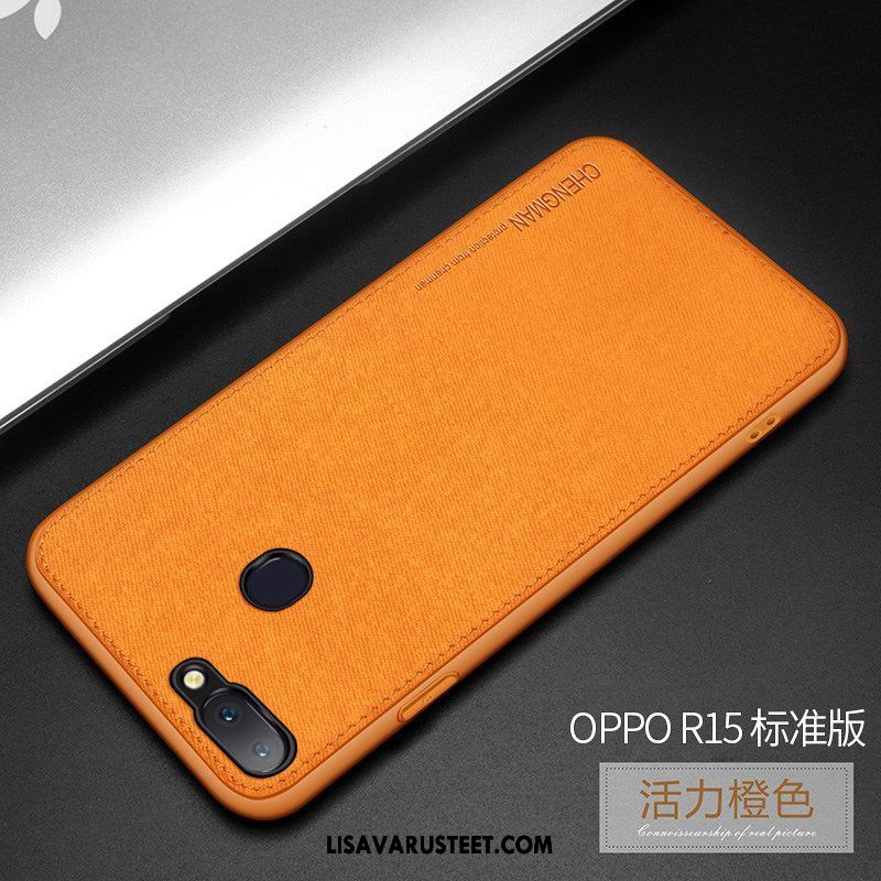 Oppo R15 Kuoret Tuki Kotelo Tähti Pesty Suede Uusi Netistä