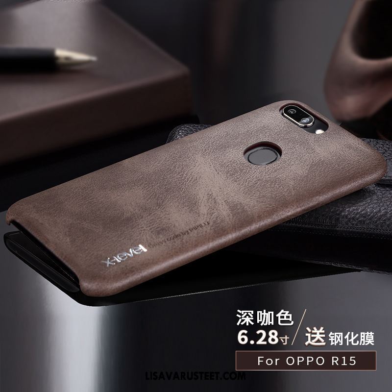 Oppo R15 Kuoret Ultra Luova Nahkakotelo Suojaus Kuori Osta