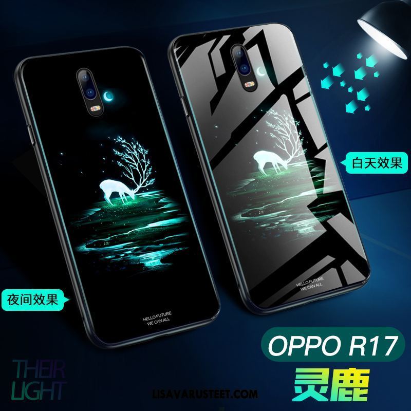 Oppo R17 Kuoret Musta Murtumaton Trendi Net Red Kuori Halvat