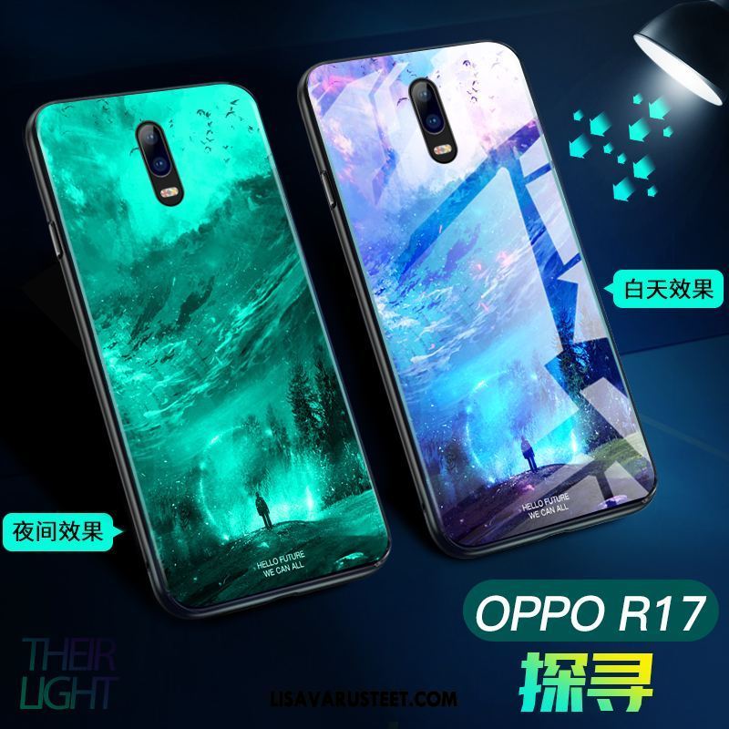 Oppo R17 Kuoret Musta Murtumaton Trendi Net Red Kuori Halvat