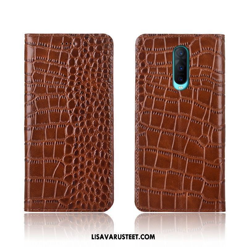 Oppo R17 Pro Kuoret Kotelo Puhelimen Aito Nahka Murtumaton Krokotiili Verkossa