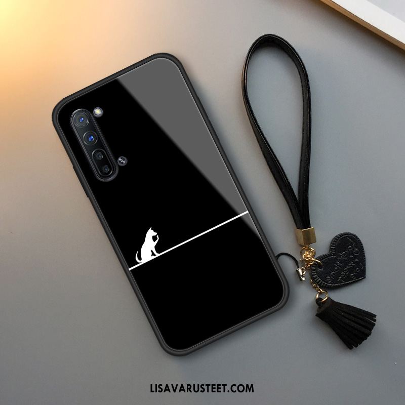 Oppo Reno 3 Kuoret Lasi Pehmeä Neste Kuori Valkoinen Kissa Osta