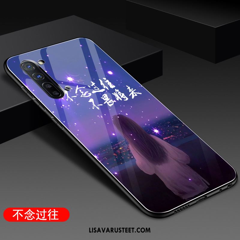 Oppo Reno 3 Kuoret Lasi Silikoni Kotelo Trendi Sininen Myynti