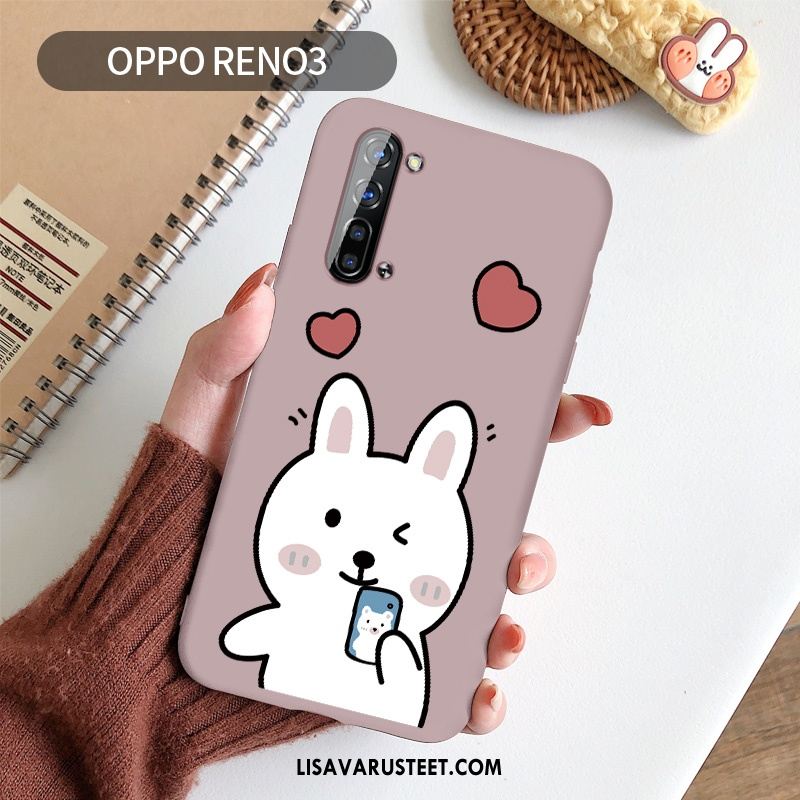 Oppo Reno 3 Kuoret Yksinkertainen Murtumaton Sininen Ultra Silikoni Kuori Halpa