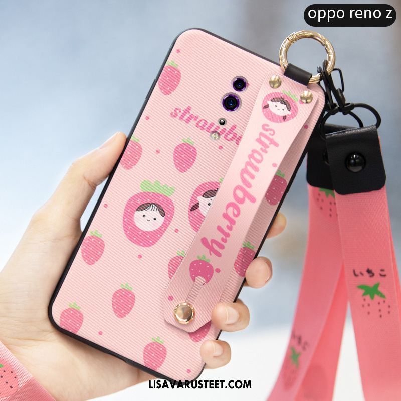 Oppo Reno Z Kuoret Pitkä Pehmeä Neste Pesty Suede Murtumaton Punainen Halpa