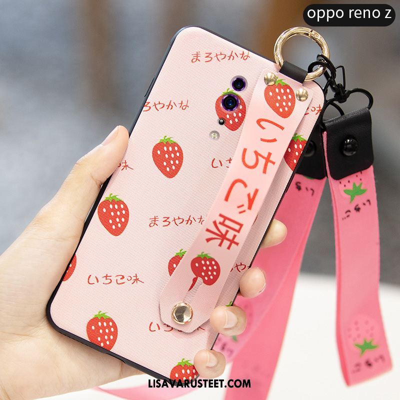 Oppo Reno Z Kuoret Pitkä Pehmeä Neste Pesty Suede Murtumaton Punainen Halpa