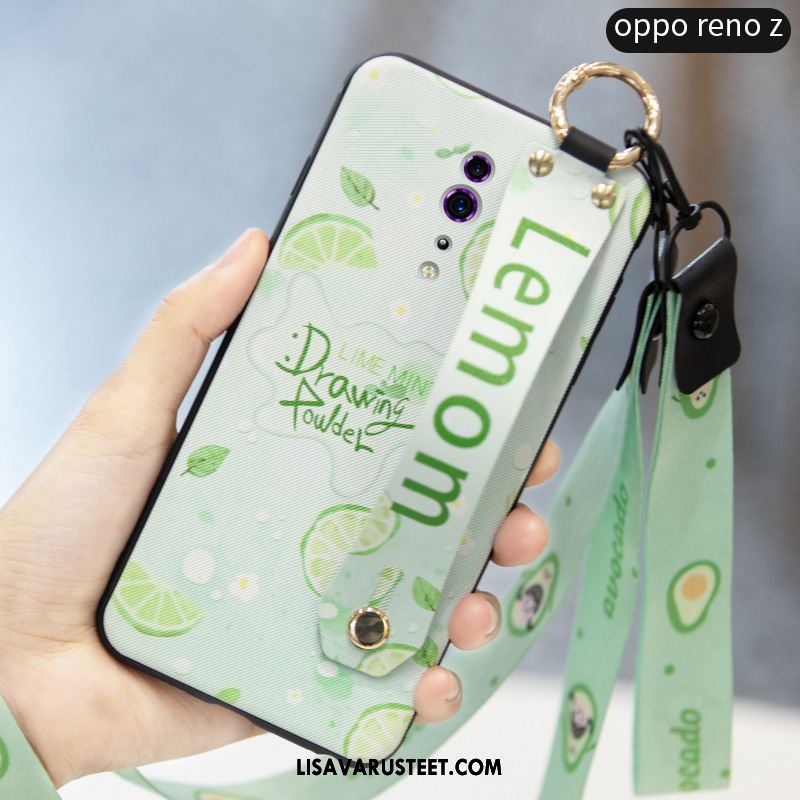 Oppo Reno Z Kuoret Pitkä Pehmeä Neste Pesty Suede Murtumaton Punainen Halpa