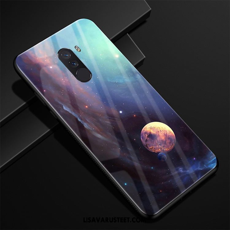 Pocophone F1 Kuoret Kotelo Sininen Lasi Pieni Trendi Kuori Myynti