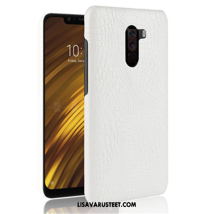 Pocophone F1 Kuoret Musta Suojaus Krokotiili Pieni Kukkakuvio Tarjous