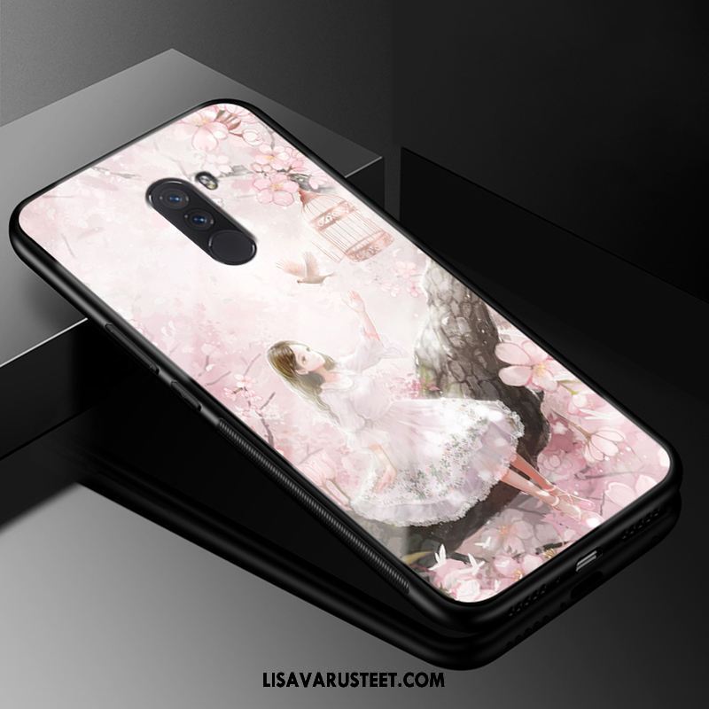 Pocophone F1 Kuoret Silikoni Kotelo Lasi Pieni Suojaus Alennus
