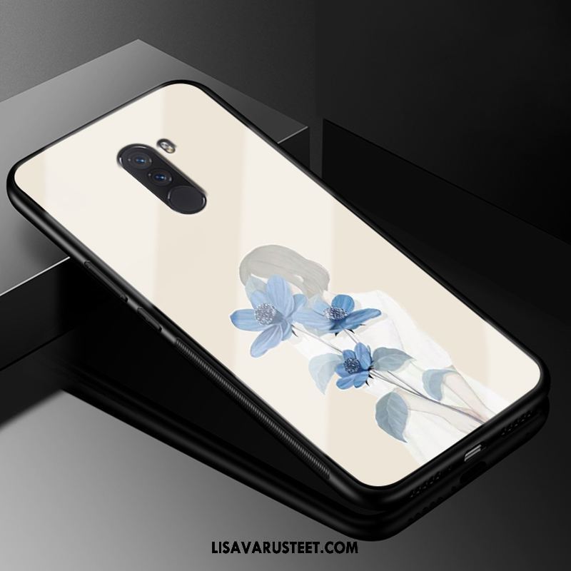 Pocophone F1 Kuoret Silikoni Kotelo Lasi Pieni Suojaus Alennus