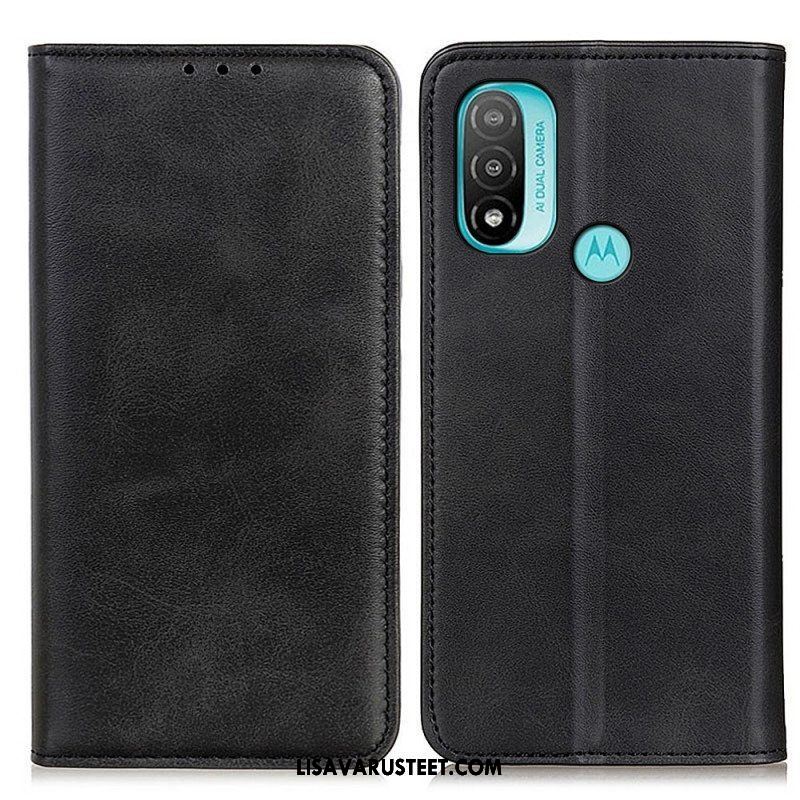 Puhelinkuoret Moto E40 / E30 / E20 Kotelot Flip Elegance Haljattu Nahka