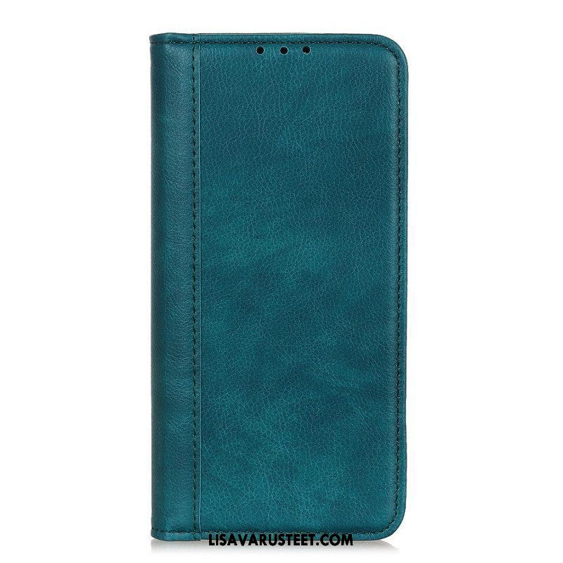 Puhelinkuoret Moto G200 5G Kotelot Flip Litchi Split Leather -versio