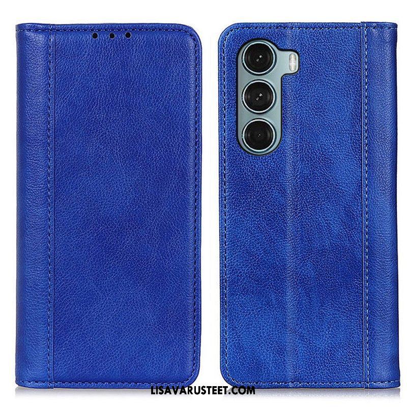 Puhelinkuoret Moto G200 5G Kotelot Flip Litchi Split Leather -versio