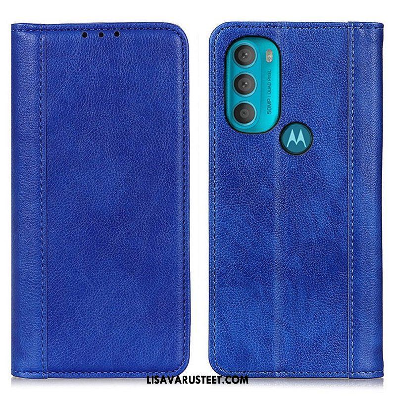 Puhelinkuoret Moto G71 5G Kotelot Flip Elegance Haljattu Litsi Nahka