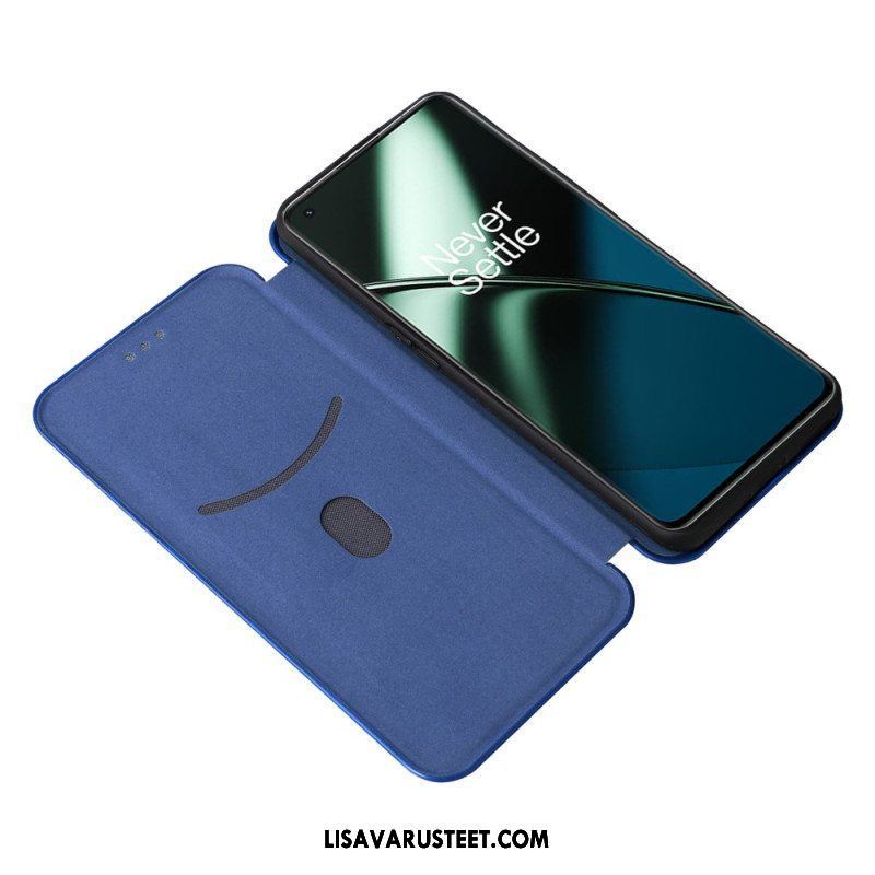 Puhelinkuoret OnePlus 11 5G Kotelot Flip Värillinen Hiilikuitu