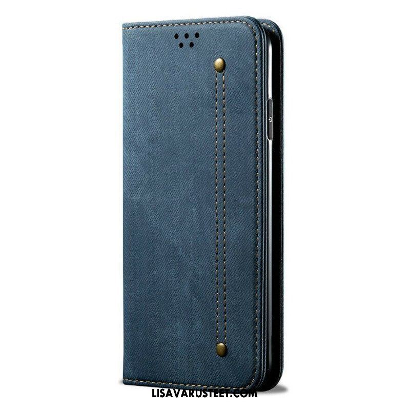 Puhelinkuoret OnePlus Nord 2 5G Kotelot Flip Faux Leather Jeans Texture