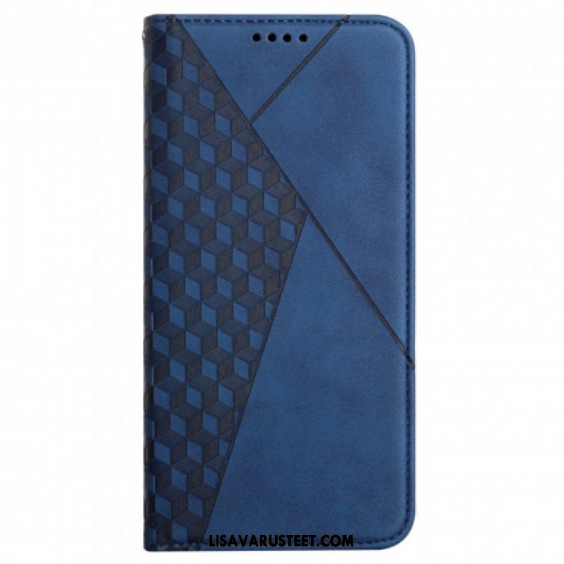 Puhelinkuoret Oppo A54 5G / A74 5G Kotelot Flip Cubic Style Skin-touch