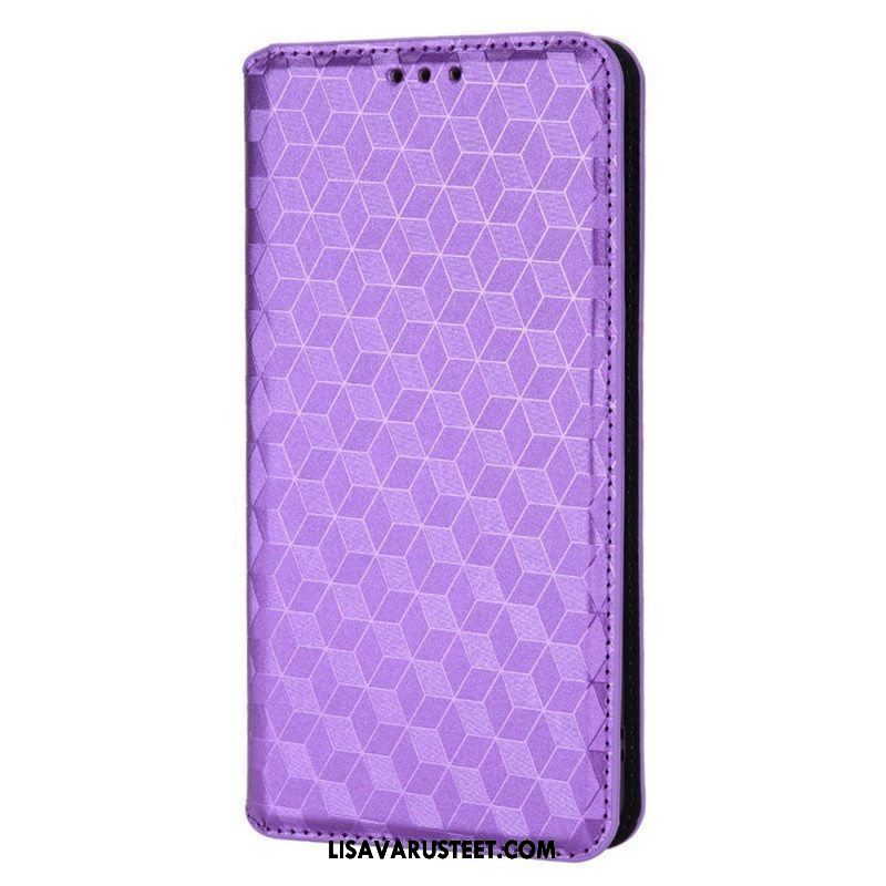 Puhelinkuoret Oppo Find X5 Pro Kotelot Flip 3d Diamond Leather Effect